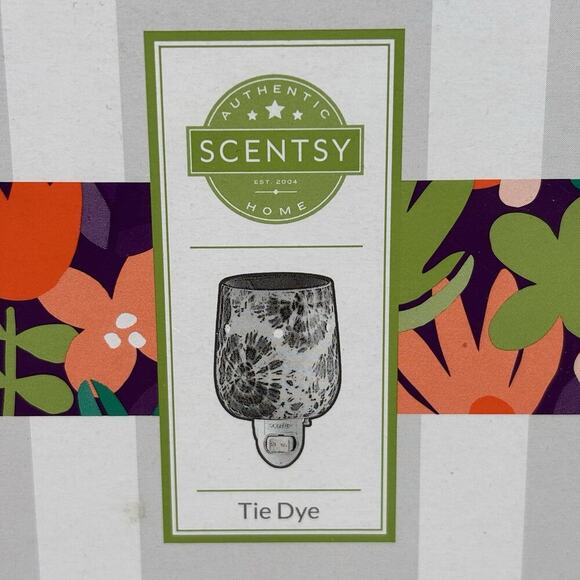 Scentsy Blue Tie Dye Wall Plug Mini Wax Warmer Night Light Home Fragrance - Picture 3 of 12